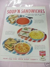 1959 Campbell&#39;s Soup &#39;N Sandwiches Color Ad - £6.28 GBP