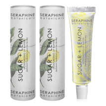 SERAPHINE Botanicals Sugar + Lemon Moisturizing Lip Scrub Lot of 2 Full Size NEW - £14.63 GBP