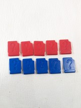 Electronic Guess Who Extra Game Replacement parts red blue doors Shutters Covers - £9.45 GBP