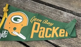 1960s Green Bay Packers Pennant Souvenir Bart Starr Era Single Bar Helmet - £27.73 GBP