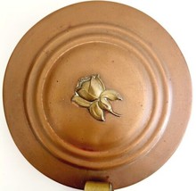 Ash Removal Pot Copper Vintage 1960-1970s Rose Emblem Fire Place Accesso... - $27.49