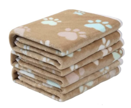 2 Pack Blanket Super Soft Animal Paws Printed Dog Puppy Cat Coral Fleece... - £8.23 GBP+