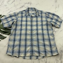 Mountain Khakis Mens Button Up Shirt Size XL Blue Plaid Relaxed Fit Vent... - $468.93 MXN