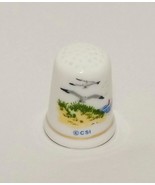 Smith Island Maryland Beach Thimble 1&quot; Porcelain Cape Shore Sailboat Sea... - £17.15 GBP