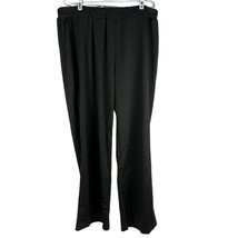 Black Womens 3XL Polyester Straight-Leg Pants - $18.50