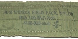 US Army M-1967 MLCE nylon suspenders 1968 date unissued Vietnam War VFR - £59.01 GBP
