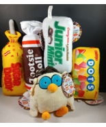 Sugar Daddy Set of 5 Junior Mints Tootsie Roll Owl Dots 7&quot; Plush Sweet P... - $1,108.83 MXN