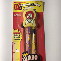 Vintage McDonalds Ronald Pencil Jumbo Eraser Ruler Set 1995 - £3.90 GBP