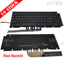 New For Dell G15 5510 5511 5515 5520 Laptop Us Keyboard Red With Backlit... - $39.89
