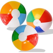 3 Pack Colored Inflatable Beach Balls For Kids 30Cm 11.8&quot; Small Beach Balls 12 I - £14.22 GBP