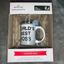 Hallmark The Office Coffee Mug World&#39;s Best Boss Christmas Tree Holiday Ornament - £14.17 GBP