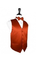 Luxury Satin Solid 3 Tuxedo Vest &amp; Bowtie - $148.50