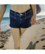 Paris Blues Sexy Blue Denim Low Waist  Mini Jean Shorts Size 5 - $10.90 CAD