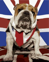 Bulldog and Flag Digital Cross Stitch Chart - £3.97 GBP