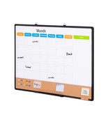 VEVOR 36&quot;x 24&quot; Monthly Calendar Whiteboard &amp; Cork Board Combo with Alumi... - $1,681.91 MXN
