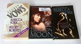 Lot of Three Rebecca York Romance Paperback Books, Secret Vows, Dragon Moon... - £7.53 GBP