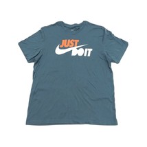 Nike Shirt Mens XXL Just Do It Spellout Allover Print Short Sleeve Crew Neck Tee - £14.63 GBP