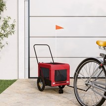  Pet Bike Trailer Red and Black Oxford fabric, Iron, PVC Medium - $198.98 CAD