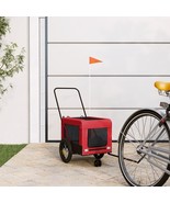  Pet Bike Trailer Red and Black Oxford fabric, Iron, PVC Medium - $145.49