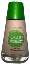 1- COVERGIRL Clean Liquid Makeup Sensitive Skin  #225 BUFF BEIGE Read/Se... - $19.79