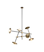 Italian Modern Collared Baton Chandelier - Large Ceiling Chandelier Made... - £358.23 GBP