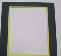 Photo Mat 11x14 for 8x10 diploma Green with gold U South FLA colors SET OF 2 - £17.56 GBP
