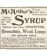 1894 McArthur&#39;s Syrup Quack Medicine Victorian Medical Advertisement 2.2... - $28.05 CAD