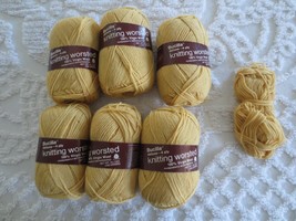 6+ - 3.5 Oz. Skeins Bucilla Deluxe 4-Ply 100% Virgin Wool #356 Gold Yarn - £24.09 GBP