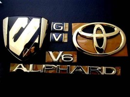 Toyota Alphard V 10 15 Genuine Gold Plating Emblem Rear 4 set plated set OEM JDM - £334.37 GBP