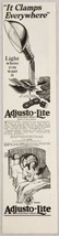 1920 Print Ad Adjusto-Lite Clamp on Reading Lamps Farberware Brooklyn,NY - $13.48