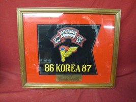Framed U S Military Pathfinder Airborne Guidon 86 87 Korea with Plaque - £39.14 GBP