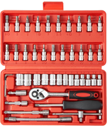 46-Piece 1/4&quot; Drive Socket Ratchet Wrench Set with Storage Case - €17,89 EUR