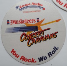 3 Musketeers Chocolate Bars 5 Concert Passes Mint You Rock We Roll 3 inch Sticke - £11.81 GBP