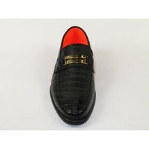 Men's TAYNO Shoes The Caprio C TAYNO Crocodile Print Bit Loafer Black image 2