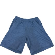 John Blair Mens Blue Cotton Lounge Shorts Elastic Waist Large Casual Style - $24.37