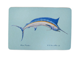 Zeckos Betsy Drake Colorful Blue Marlin Comfort Floor Mat 18 In. X 26 In. - £39.55 GBP