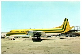 Great Northern Airlines Lockheed L188C Electra Airplane Postcard - £4.71 GBP