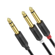 J&amp;D 1/4 inch TRS Stereo Y Splitter Insert Cable, Gold Plated Audiowave Series 6. - £13.29 GBP