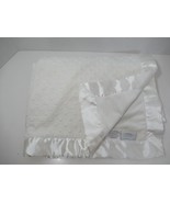 First Impressions minky dot cream ivory Baby Blanket satin trim 30x40  M... - £23.34 GBP