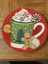 Christmas Gingerbread Plate Ceramic-Brand New-SHIPS SAME BUSINESS DAY - £26.79 GBP