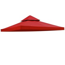 2-Tier 10&#39;X10&#39; Replacement Canopy Gazebo Top Cover Patio Outdoor Red - £72.38 GBP
