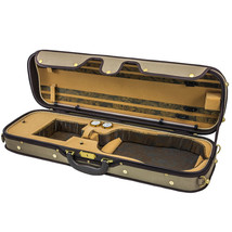 Luxury Euro-Style 4/4 Violin Case Oblong Tan/Tan, Light Brown - £103.58 GBP
