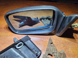 Used OEM Volvo 740 Drivers Outside Door Mirror Manual Black - £29.69 GBP