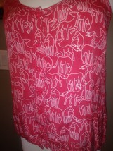 Anthropologie Pins&amp;Needles Red&amp;White  Horses Tank Top Sz Small - £16.65 GBP