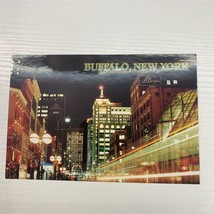 Buffalo, New York Main Street at Night Postcard - $3.13
