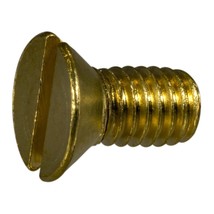 #10-24 x 3/8&quot; Brass Slotted Flat Head Machine Screws MSFB-207 (30 pcs.) - £9.45 GBP