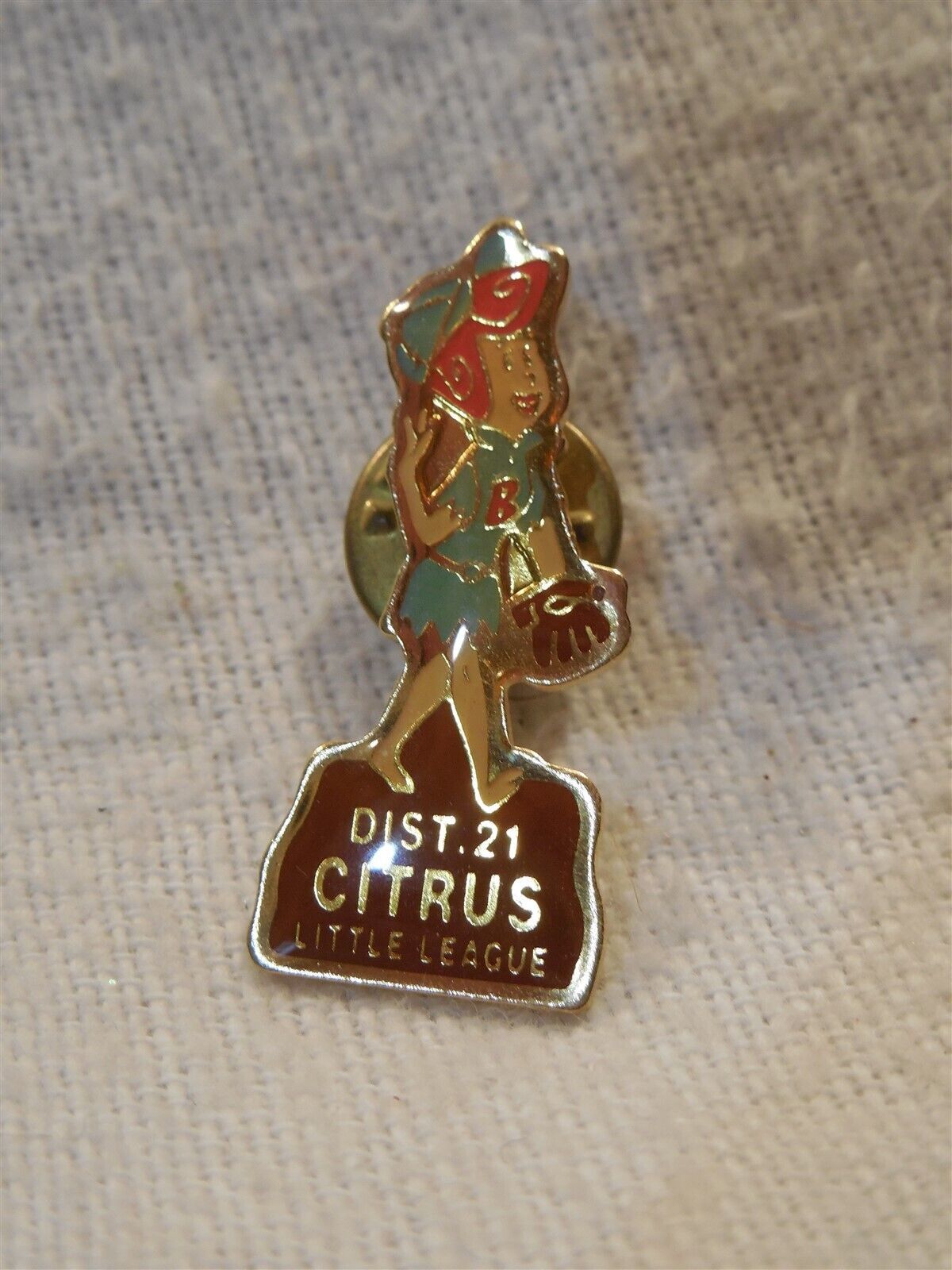 Flintstones Dist. 21 Citrus Little League Lapel Pin Wilma Flintstone - $5.95