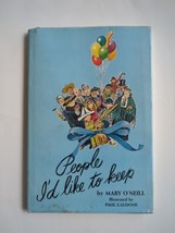 People I’d Like To Keep Mary O’neill Paul Galdone 1964 First Ed Hc Dj Vtg - £11.36 GBP