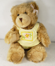 VTG Classic Build A Bear Teddy Bear Plush Tan Butterscotch Yellow Baby Outfit - £18.68 GBP