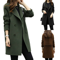 Coat Women&#39;s Wool Windbreaker Women&#39;s Winter Warm Long Jacket Coat - £26.33 GBP+